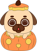 Halloween Puglie Plush (9in)