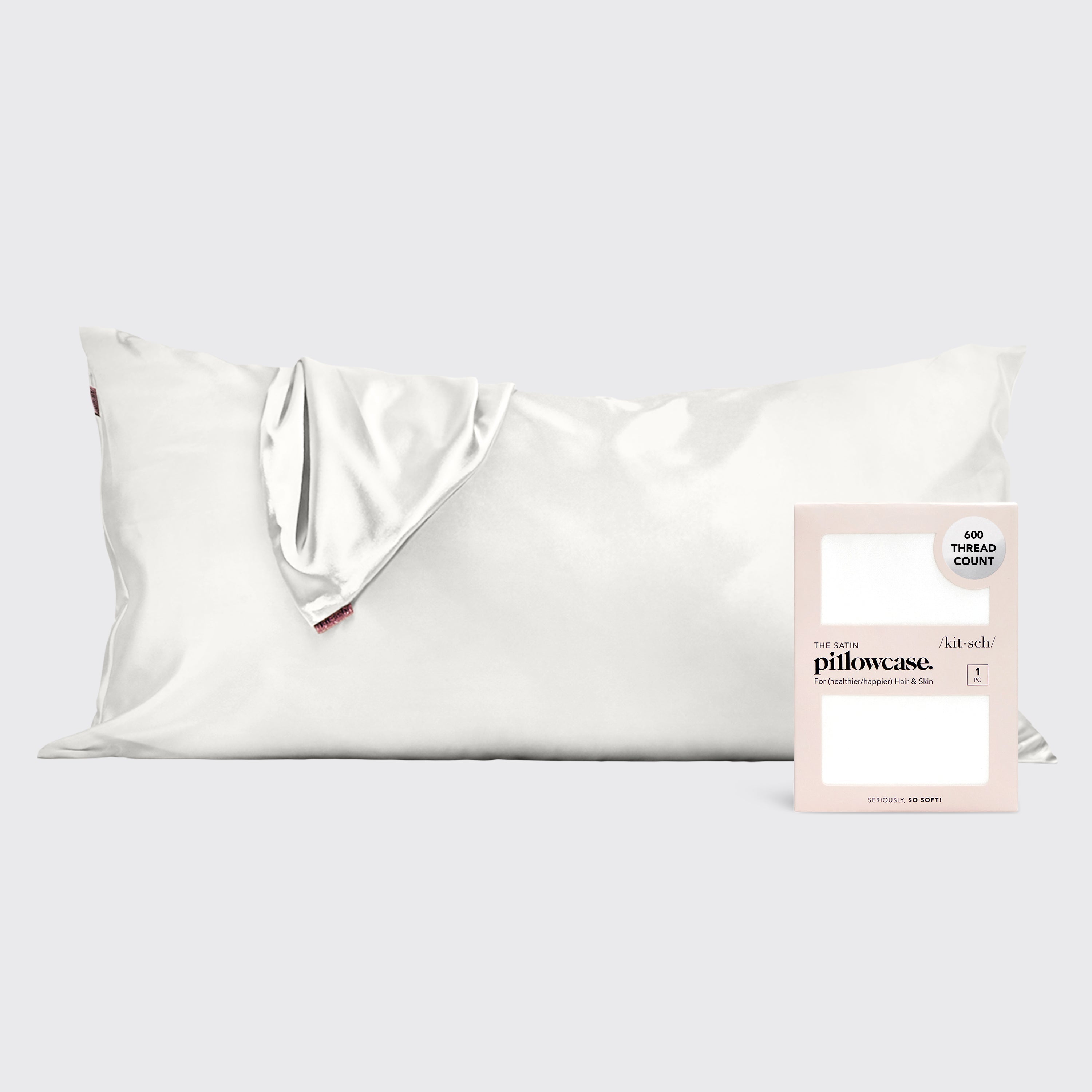 Satin Pillowcase in Ivory 4 Pack - King Bundle