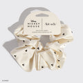 Kitsch x Mickey and Minnie Cream Rhinestone Scrunchie